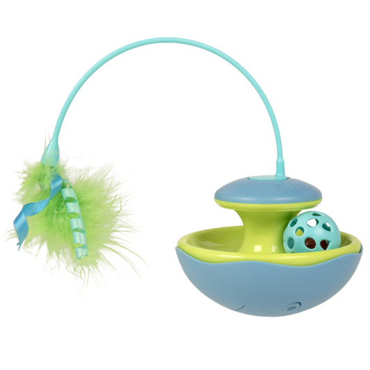 SmartyKat Track Tizzy Motion Cat Toy –Electronic Interactive Pet Toy, Blue